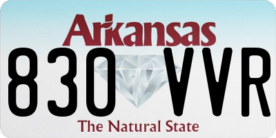 AR license plate 830VVR