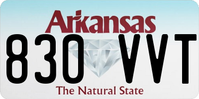 AR license plate 830VVT