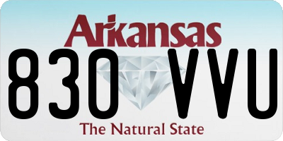 AR license plate 830VVU