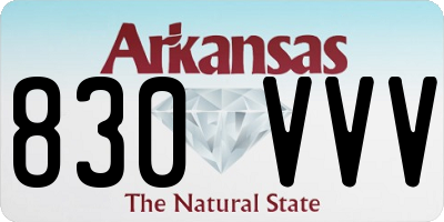 AR license plate 830VVV