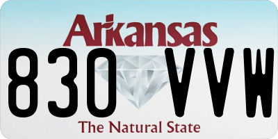 AR license plate 830VVW