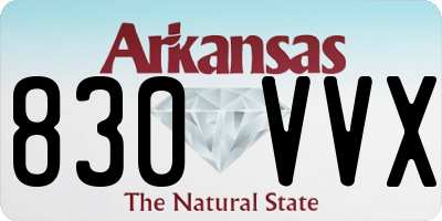 AR license plate 830VVX