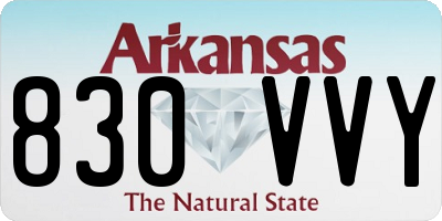 AR license plate 830VVY