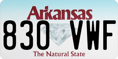 AR license plate 830VWF