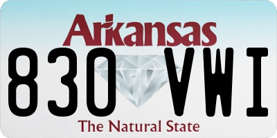 AR license plate 830VWI