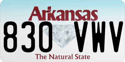 AR license plate 830VWV