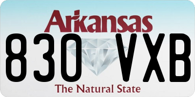 AR license plate 830VXB