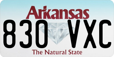 AR license plate 830VXC