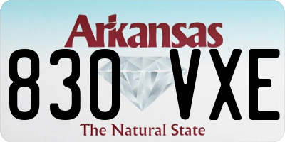 AR license plate 830VXE