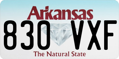 AR license plate 830VXF