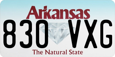 AR license plate 830VXG