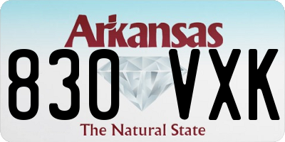 AR license plate 830VXK