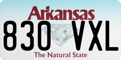 AR license plate 830VXL