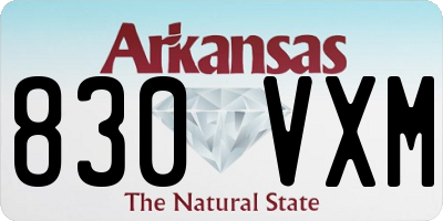 AR license plate 830VXM