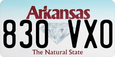 AR license plate 830VXO