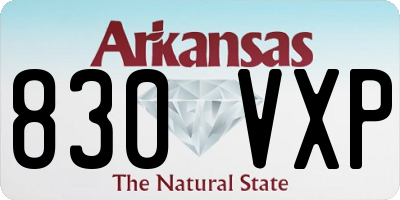 AR license plate 830VXP