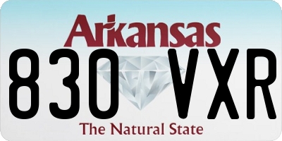 AR license plate 830VXR