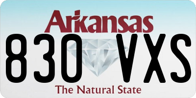 AR license plate 830VXS
