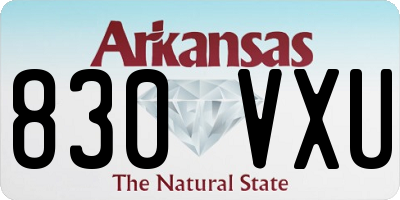 AR license plate 830VXU
