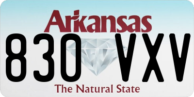 AR license plate 830VXV