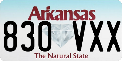 AR license plate 830VXX