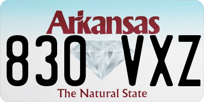 AR license plate 830VXZ