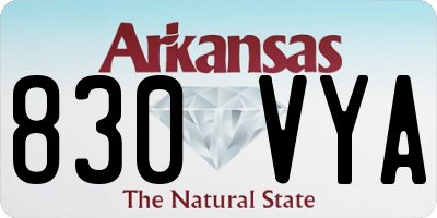 AR license plate 830VYA