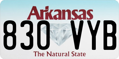 AR license plate 830VYB