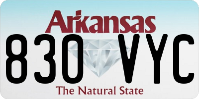 AR license plate 830VYC