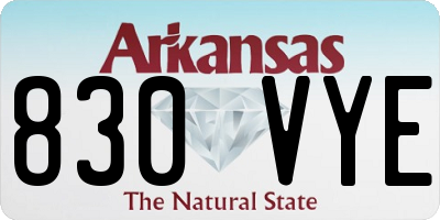 AR license plate 830VYE