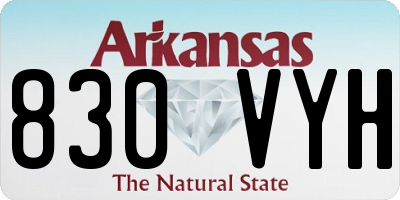 AR license plate 830VYH