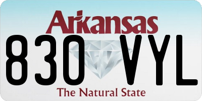 AR license plate 830VYL