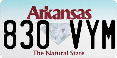 AR license plate 830VYM