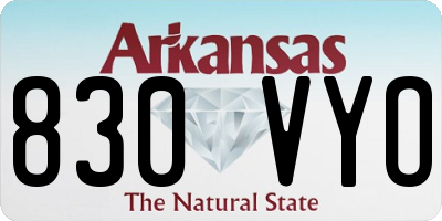 AR license plate 830VYO