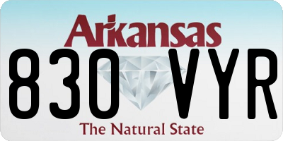 AR license plate 830VYR
