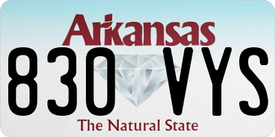 AR license plate 830VYS