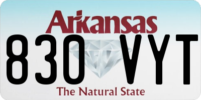 AR license plate 830VYT