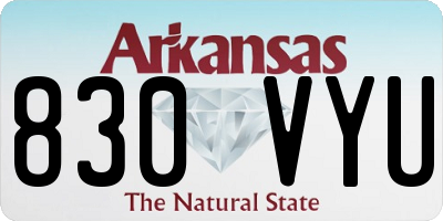 AR license plate 830VYU
