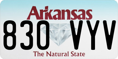 AR license plate 830VYV