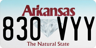 AR license plate 830VYY