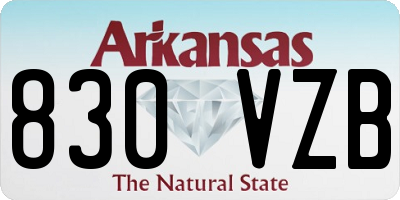 AR license plate 830VZB