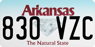 AR license plate 830VZC