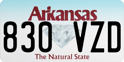 AR license plate 830VZD