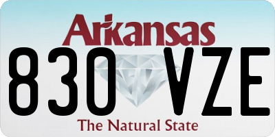 AR license plate 830VZE