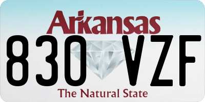 AR license plate 830VZF