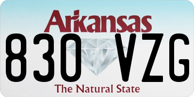 AR license plate 830VZG