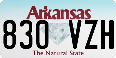 AR license plate 830VZH