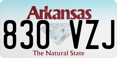 AR license plate 830VZJ