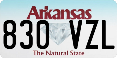 AR license plate 830VZL