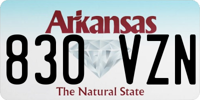 AR license plate 830VZN
